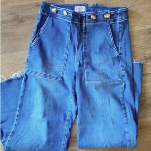Sale! PILCRO The Kit Utility Trouser Jean Wide Leg Boho Denim